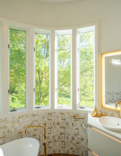 Interior of a elegant modern bathroom