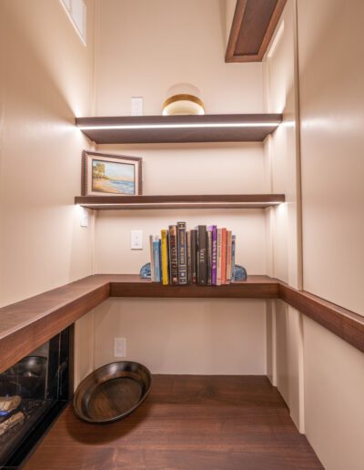 Book nook with three shelves